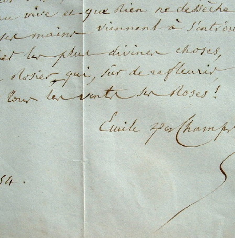 Poème du chantre du Romantisme, Emile Deschamps.