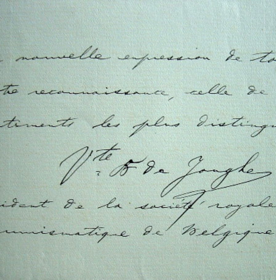 Le numismate Baudouin de Jonghe fait graver des vignettes.