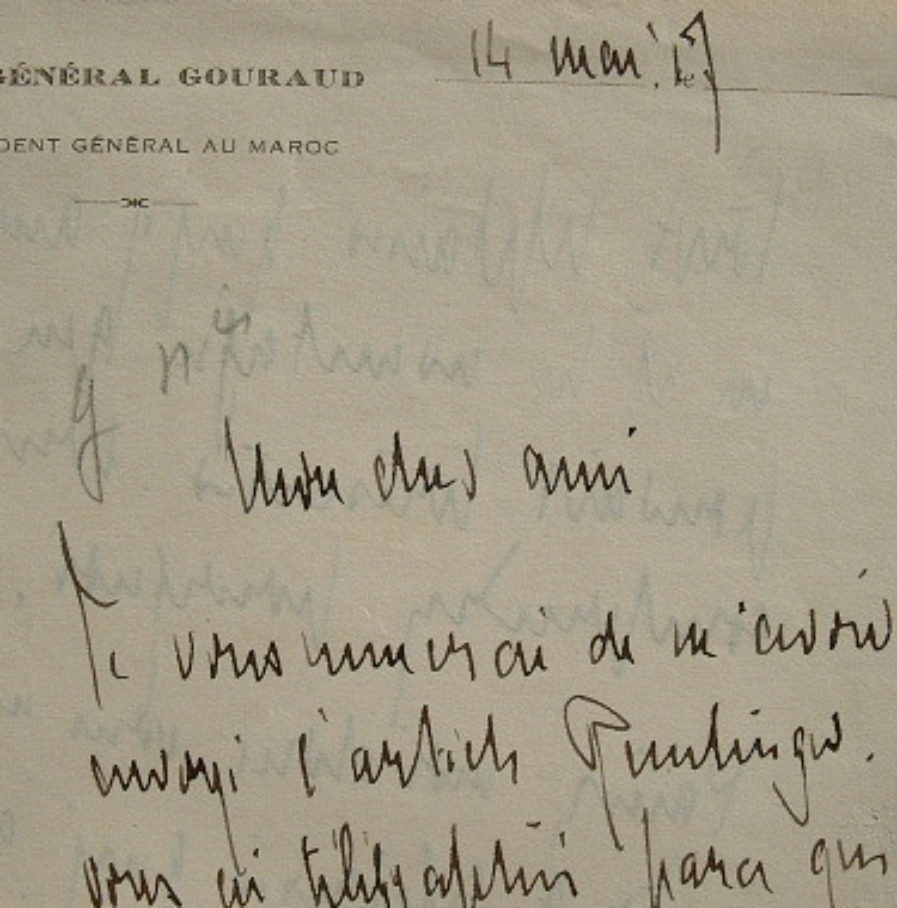 Le général Gouraud de retour au Maroc.