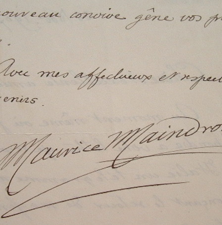 L’entomologiste Maurice Maindron retrouve son épouse.