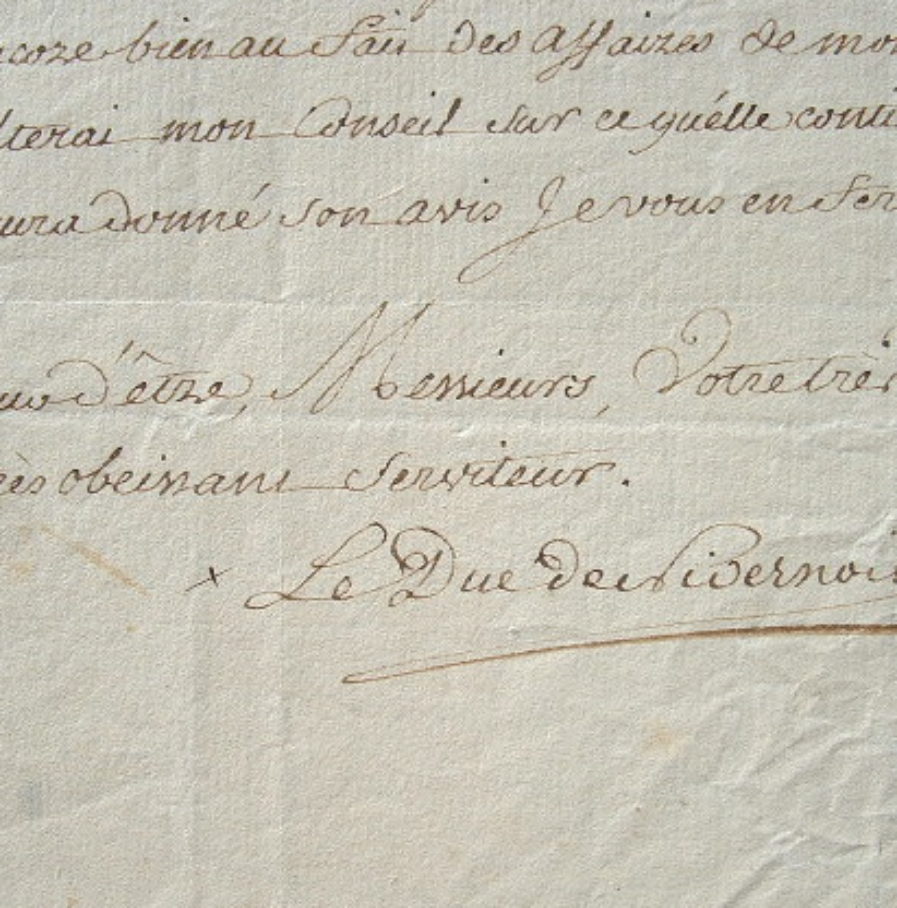 Le duc de Nivernais découvre son nouveau duché.