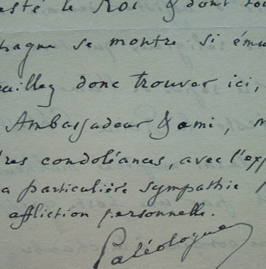 Maurice Paléologue n’assistera pas aux funérailles de la reine Christine.