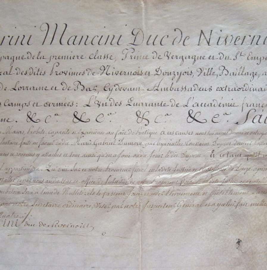 Le duc de Nivernais nomme un substitut à Decize.