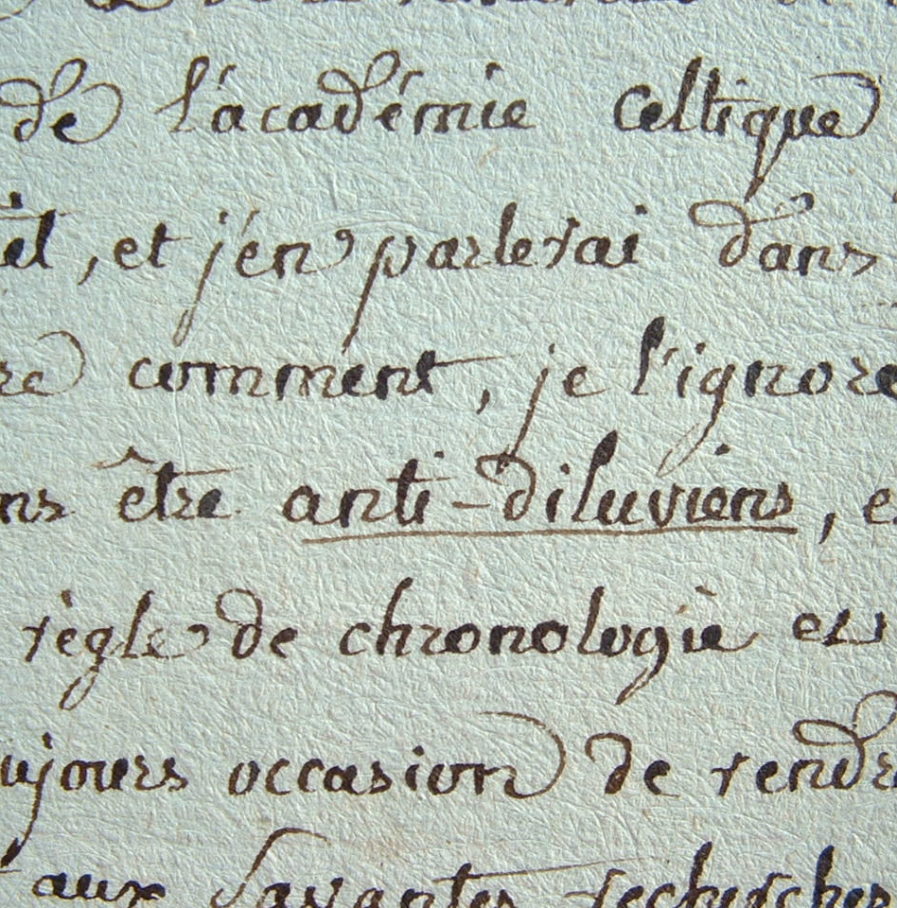 Villenave ne croit pas aux histoires antédiluviennes.