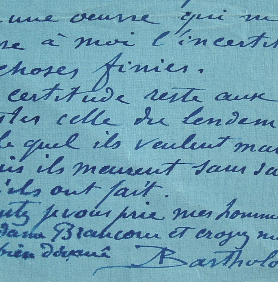 Albert Bartholomé médite sur la chimère des artistes.