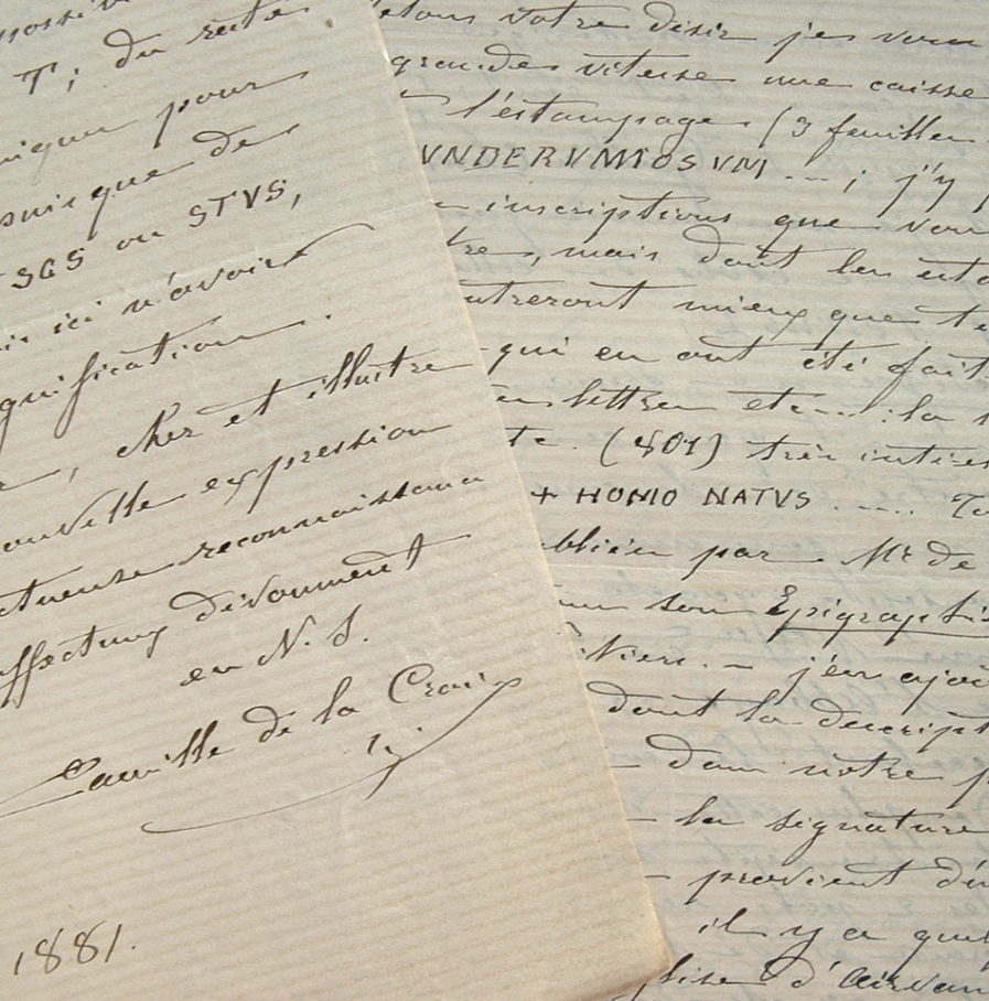 Camille de La Croix découvre l’hypogée de Poitiers.