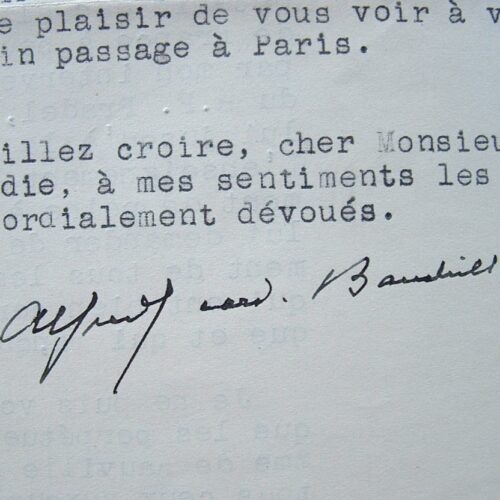 Mgr Baudrillart excédé par les demandes incessantes.