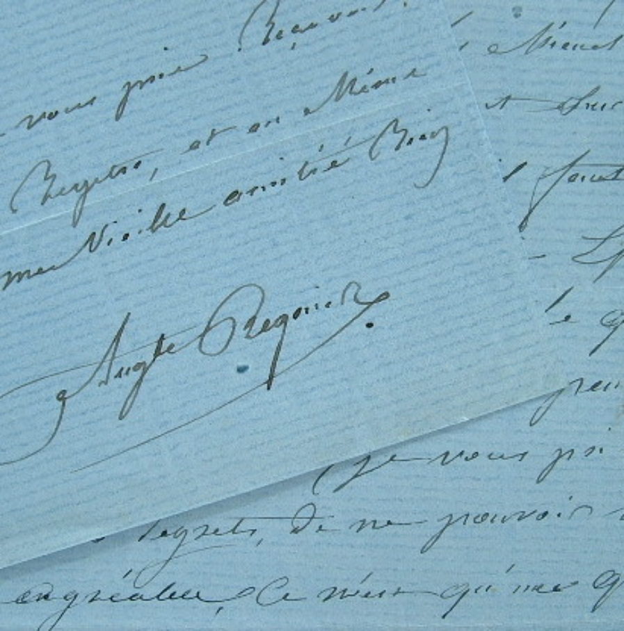 Le paysagiste Auguste Régnier entièrement absorbé par son tableau.