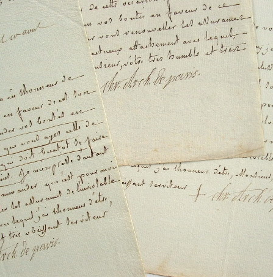 L’archevêque de Paris sollicite une place dans les colonies.