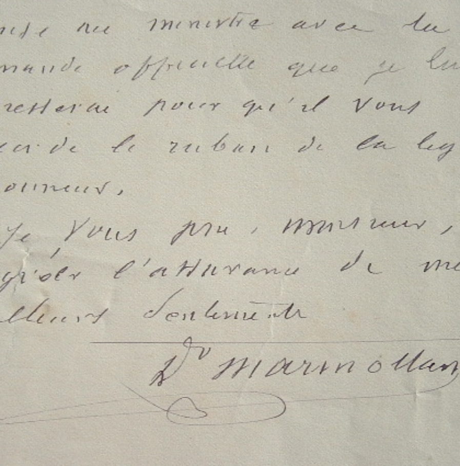 Pierre Marmottan intervient pour une Légion d’honneur.