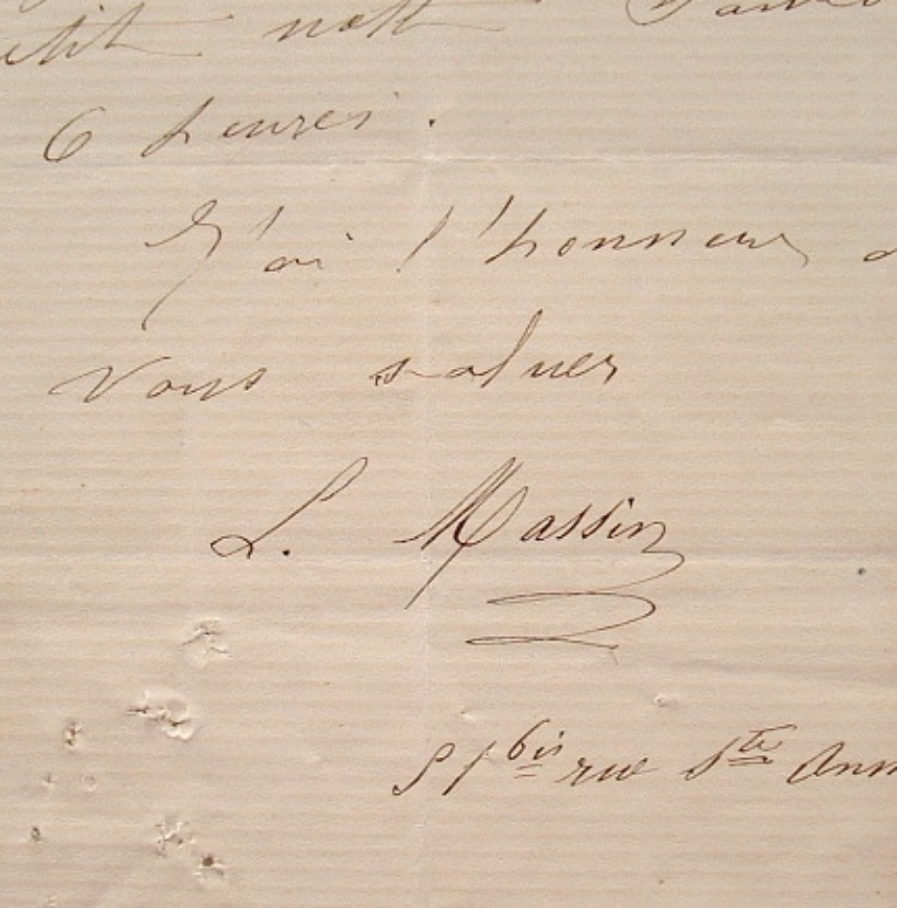 La créatrice de Nana, Léontine Massin, règle une dette.