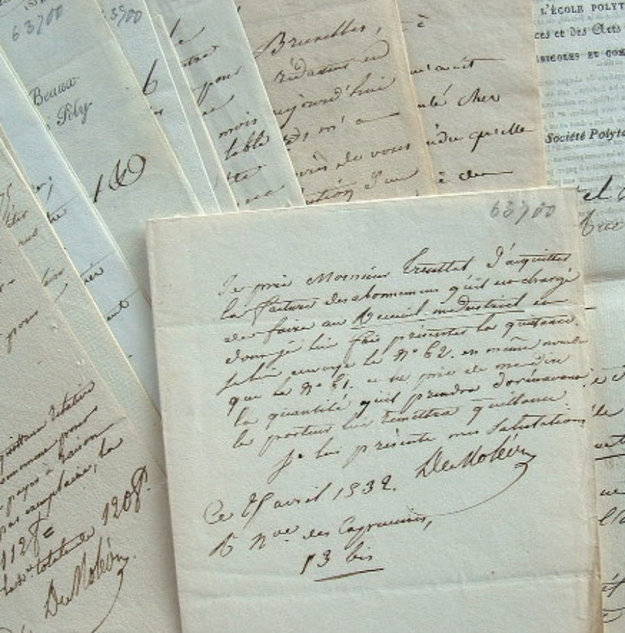 Correspondance du fondateur de la Société Polytechnique, Moléon.