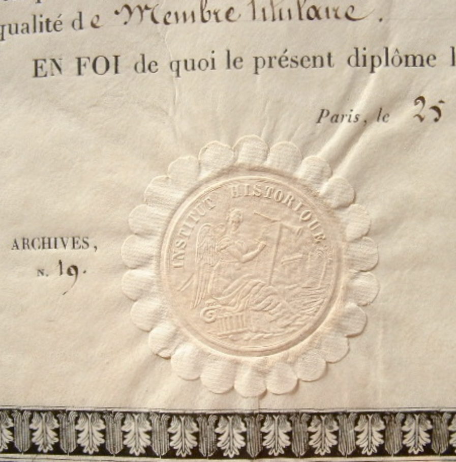 Bory de Saint-Vincent, nouveau membre de l’Institut Historique.