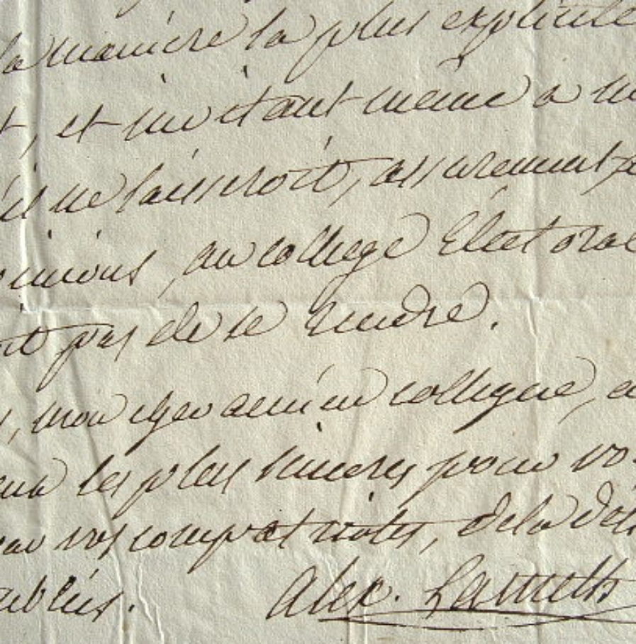 Alexandre de Lameth s’occupe des affaires du duc de Broglie.