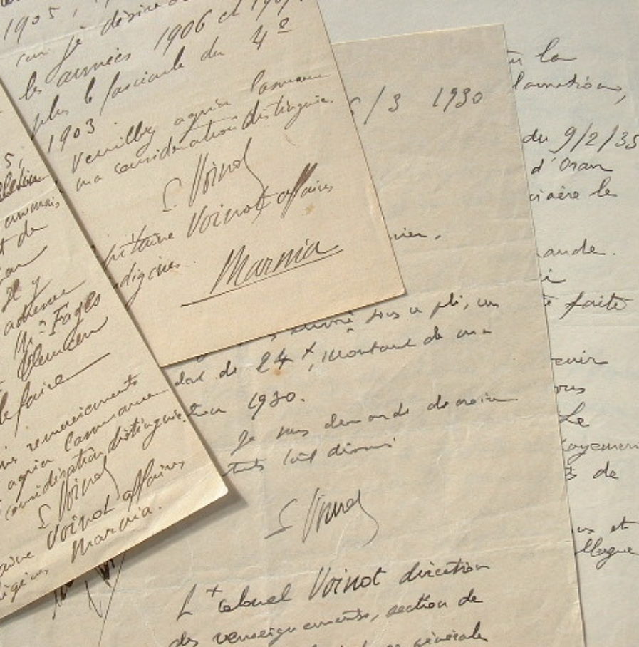 Correspondance de l’historien du Maroc, Louis Voinot.