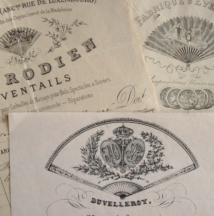 Quatre factures d’éventaillistes.