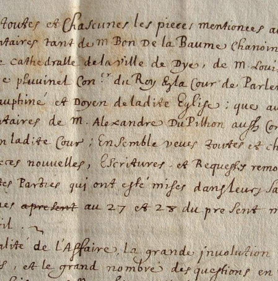 La chanoinie de Die très disputée.