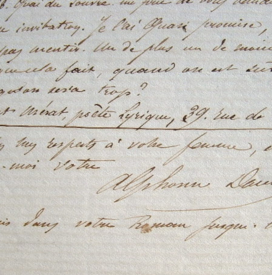 Alphonse Daudet réclame une invitation au théâtre.