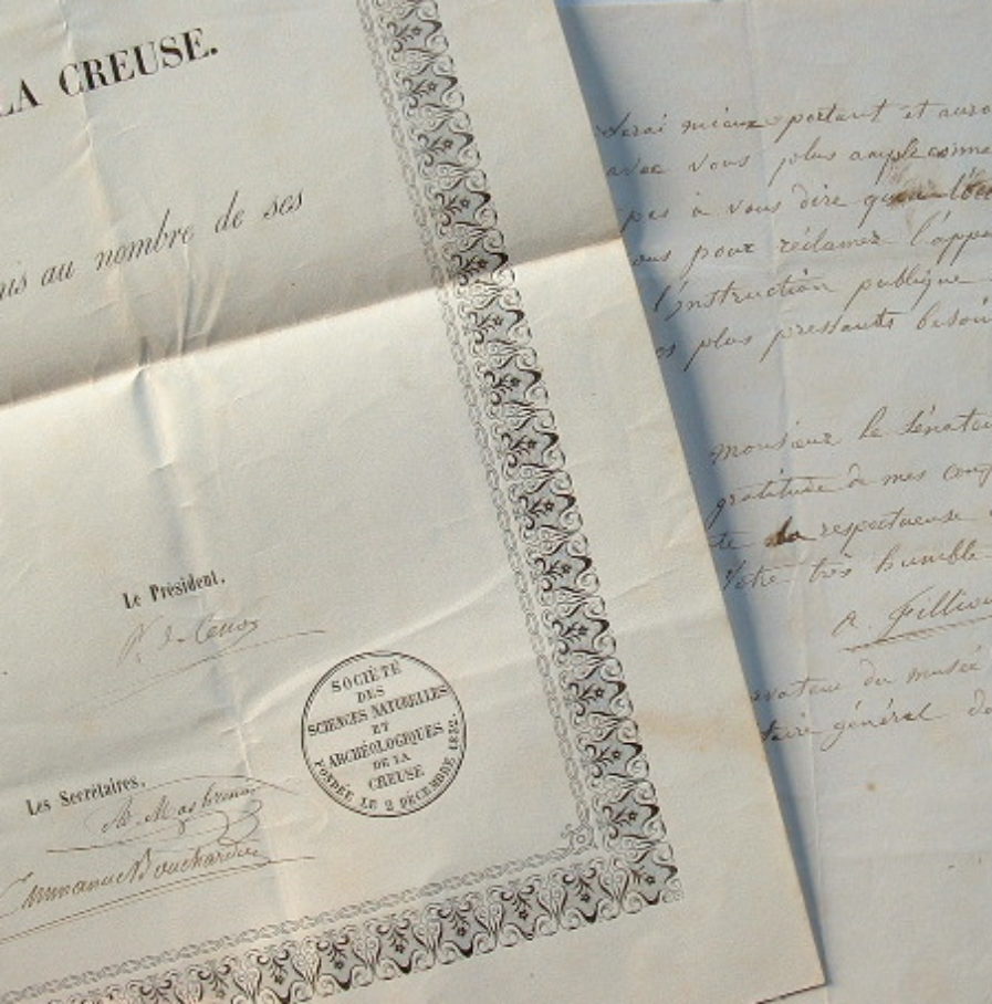 La Société des Sciences Naturelles de la Creuse nomme un membre.