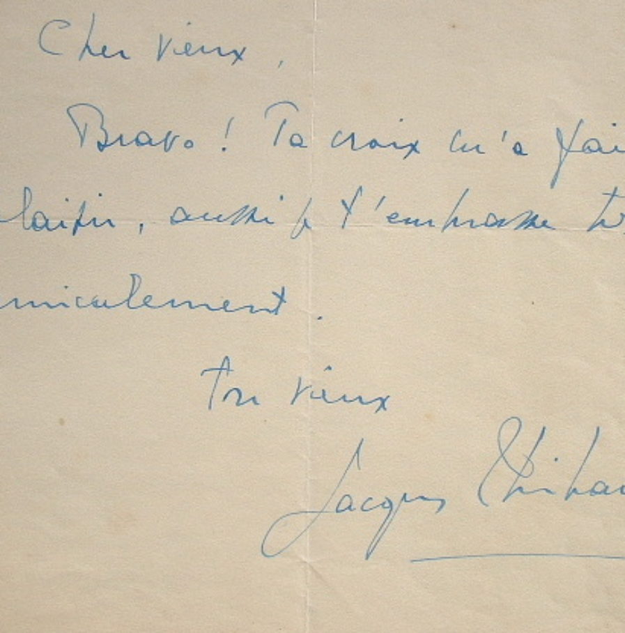 Jacques Thibaud félicite son vieil ami Straram.