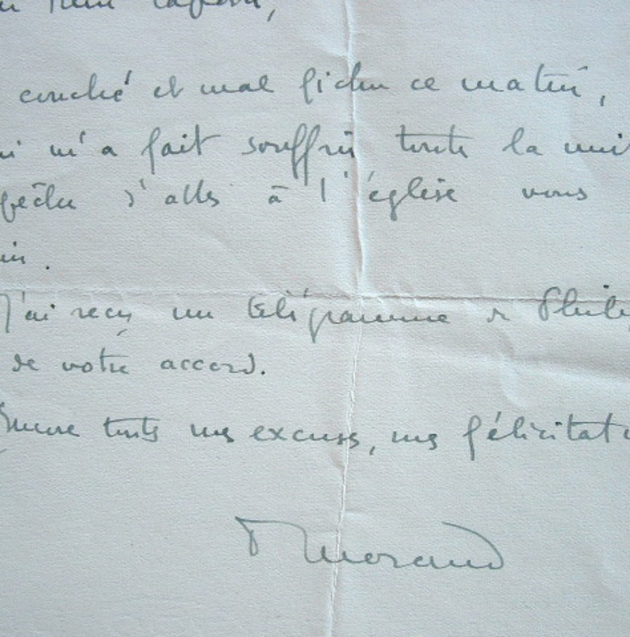 Paul Morand empêché de se rendre à l’Eglise.