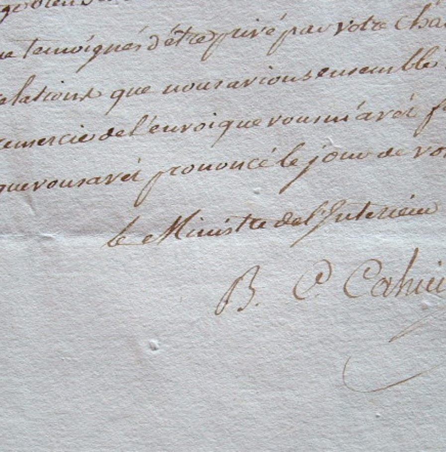 Le ministre de l’Intérieur, Cahier de Gerville, approuve une nomination.