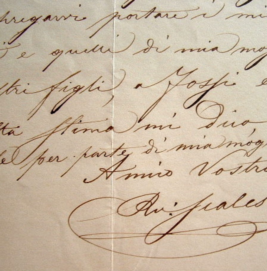 Lettre du premier bouffon du Théâtre Italien, Raffaele Scalese.