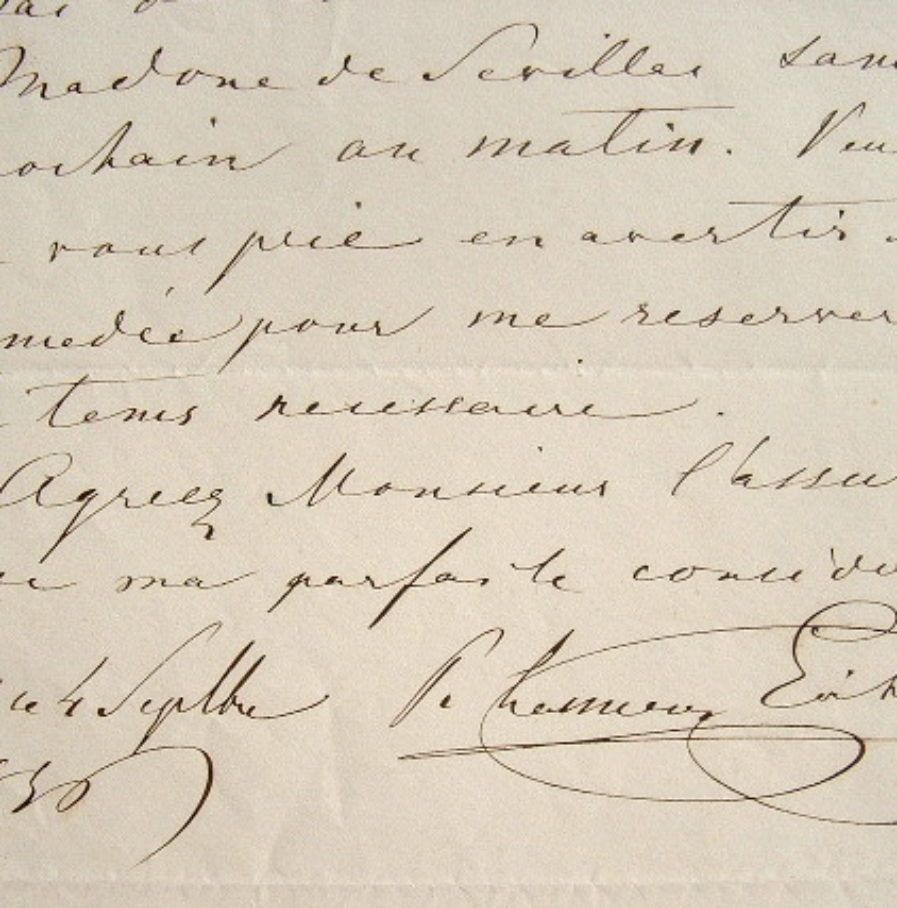 Le graveur allemand Philipp Hermann Eichens retouche sa Madone de Séville.