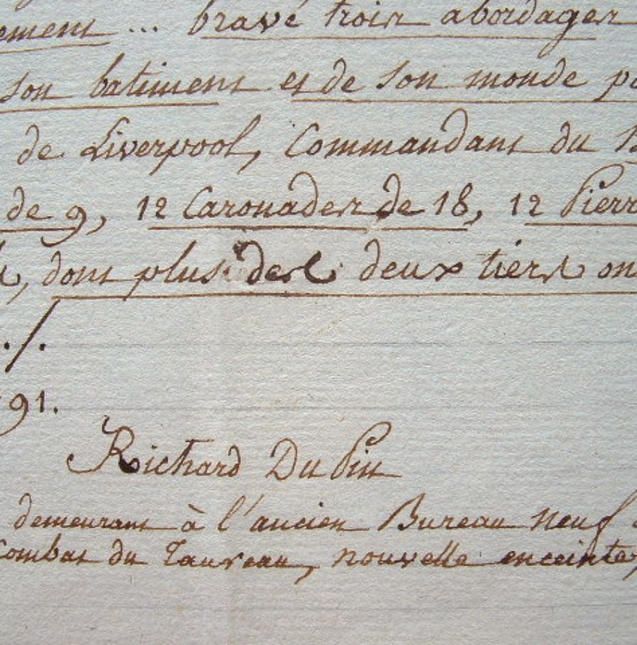 Un lieutenant de vaisseau raconte sa bravoure lors d’une bataille.