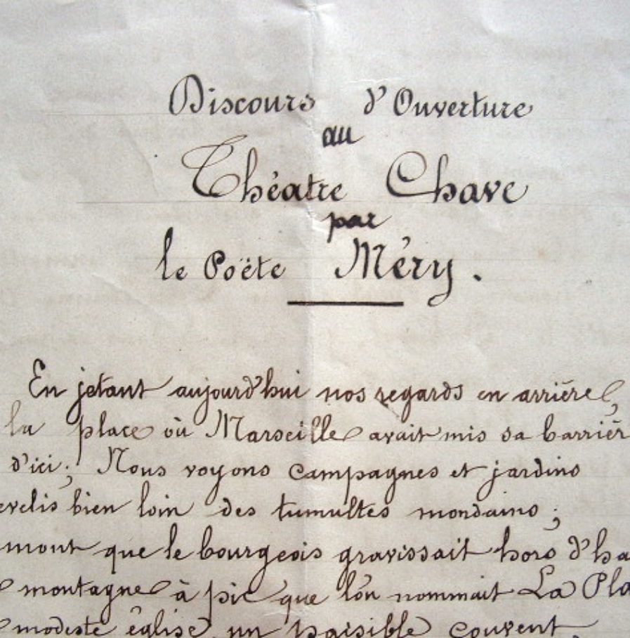 La création du Théâtre Chave célébrée à Marseille.