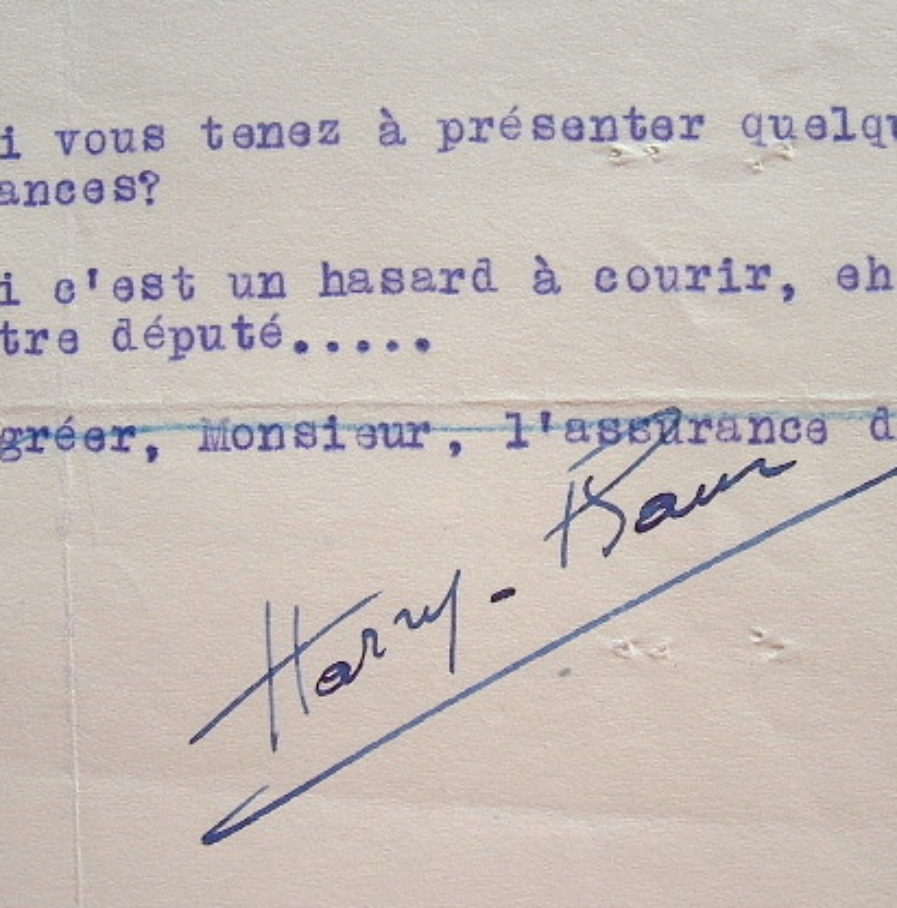 Harry Baur se verrait bien député.