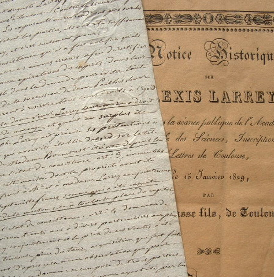 Problème d’héritage au sein de la famille du chirurgien Larrey.