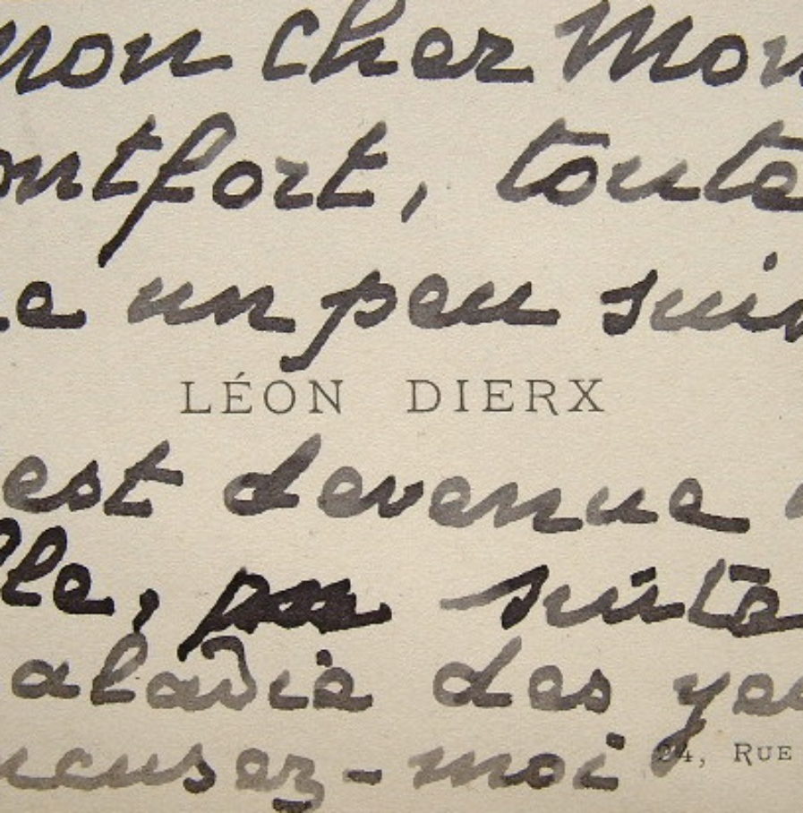 Léon Dierx, presque aveugle, renonce à la lecture.