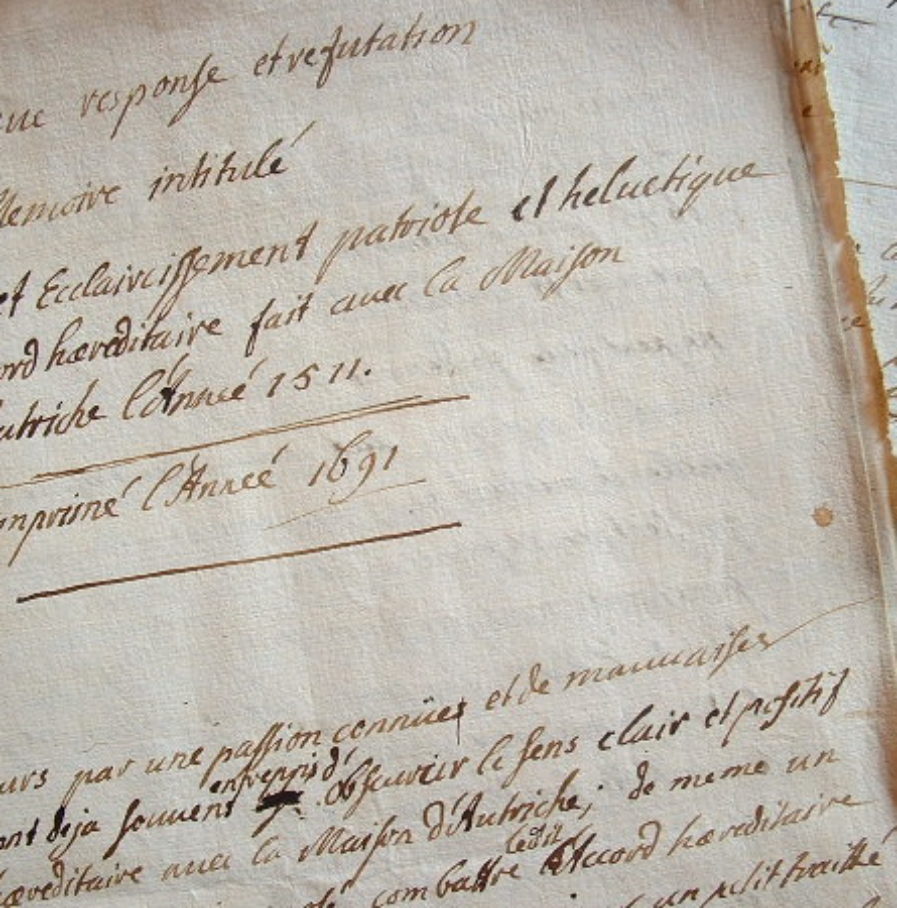 Discussions autour de traités de paix conclus par la Suisse avec ses voisins.