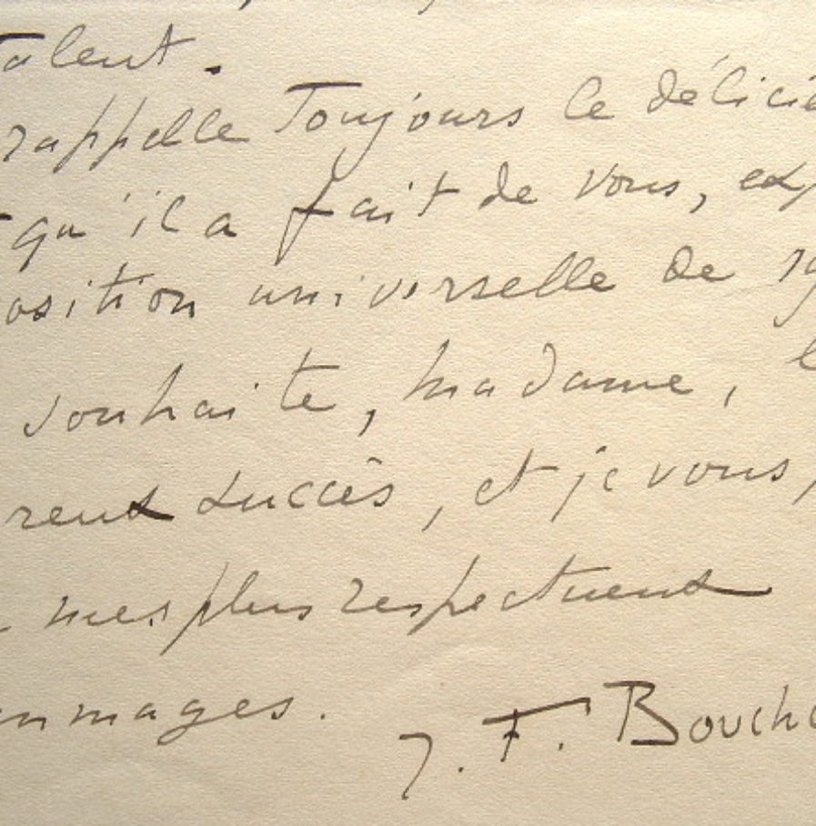 Joseph-Félix Bouchor envoie son dernier tableau.