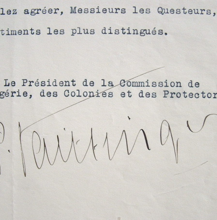 Pierre Taittinger veut entendre le ministre des Colonies.