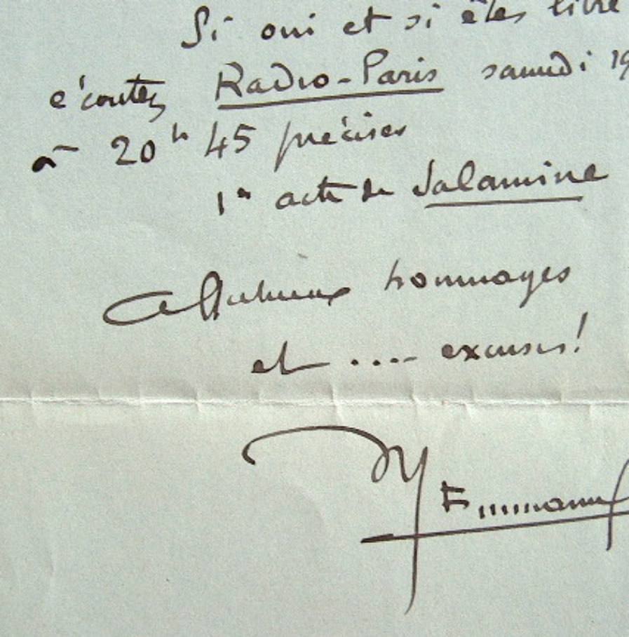 Maurice Emmanuel fait entendre Salamine à la T.S.F.