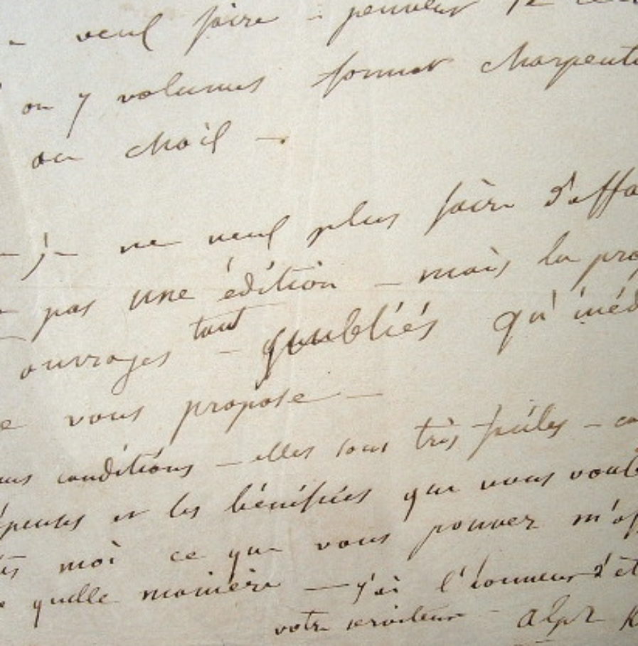 Alphonse Karr vend les droits de ses ouvrages.