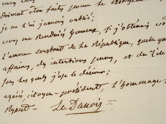 Le député de Bernay Le Danois présente sa candidature à Sieyès.
