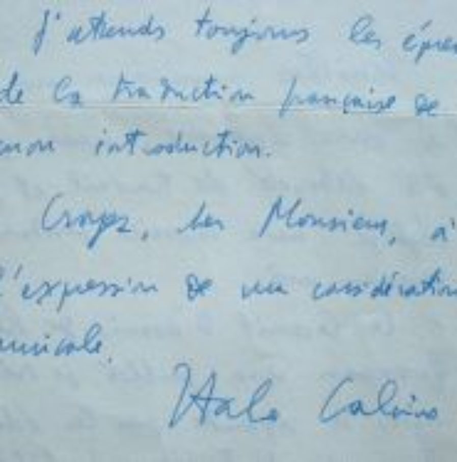 Italo Calvino écrit l’introduction de l’édition italienne de Raymond Queneau.