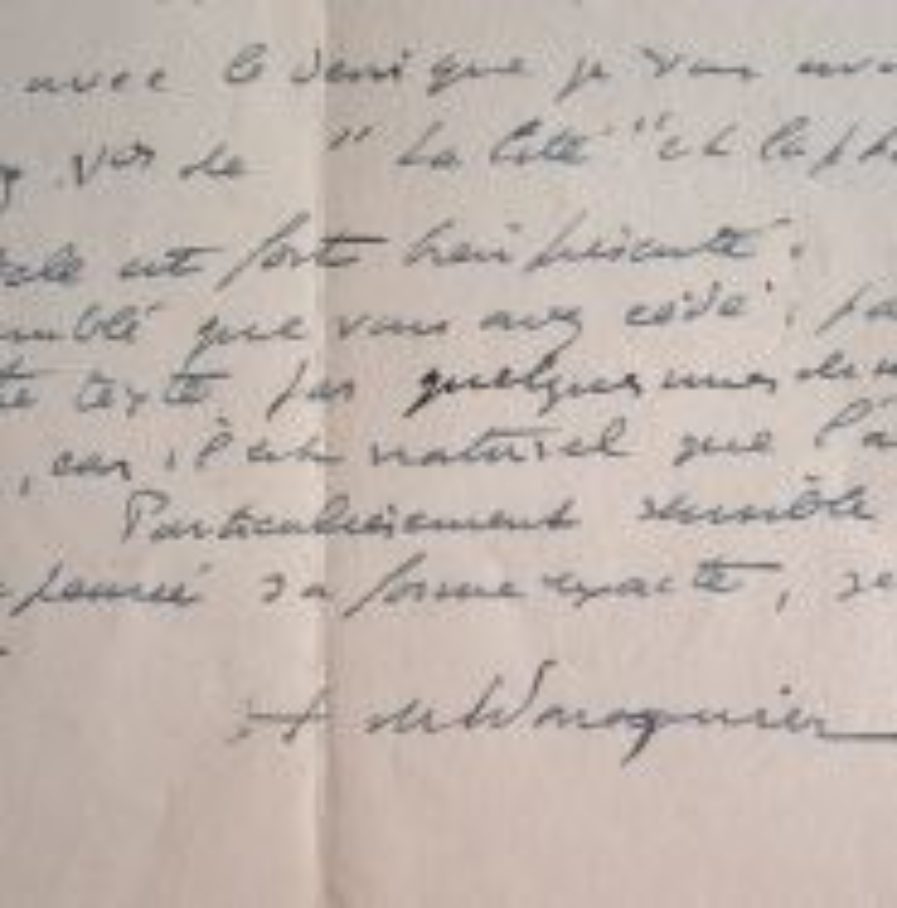 Henry de Waroquier sensible à un article.