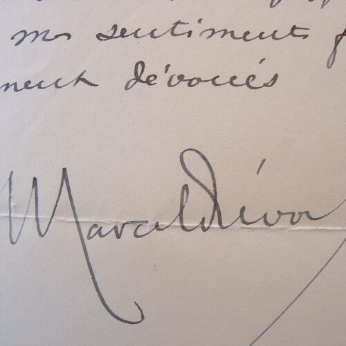 Marcel Prévost schreibt an Edouard Herriot.