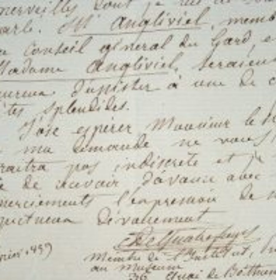 Quatrafages de Bréau s’adresse au baron Haussmann.