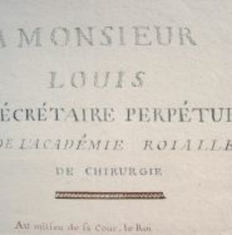 Hommage au père de la guillotine, le docteur Louis.