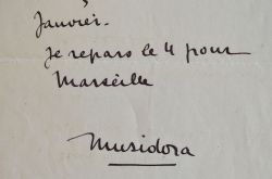 Musidora en transit à Paris.