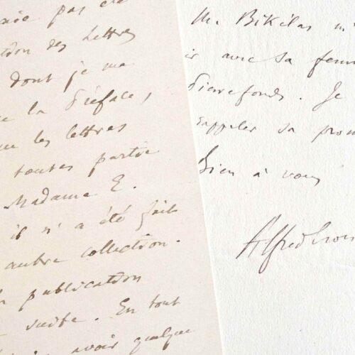 Deux lettres de l'helléniste Alfred Croiset.
