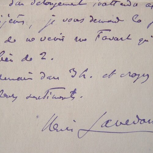 Henri Lavedan arrangiert ein Treffen.