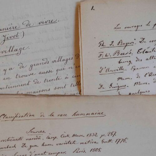 Ensemble de manuscrits du XIXe sur la Serbie et les peuples des Balkans.