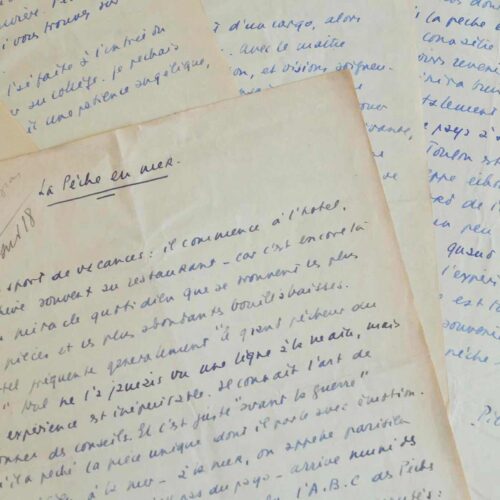 Manuscrit du reporter et marin Pierre Humbourg, La Pêche en Mer.