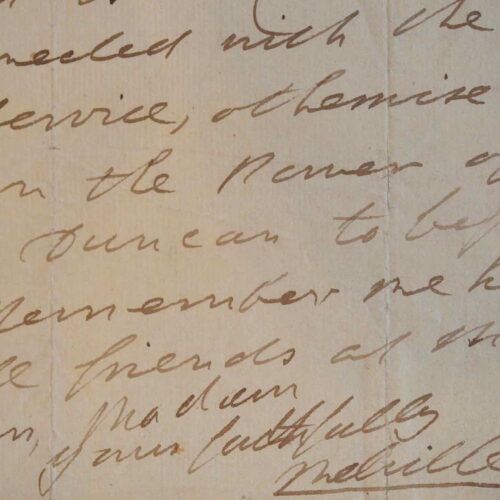 Le général Robert Melvill accède aux requêtes de son correspondant.